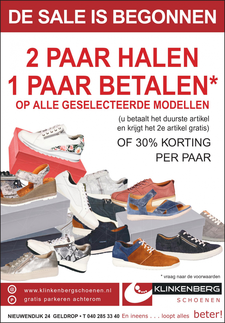 comfort Vuiligheid verrassing Zomer opruiming schoenen begint zaterdag 22 juni geplaatst door Klinkenberg  Schoenen