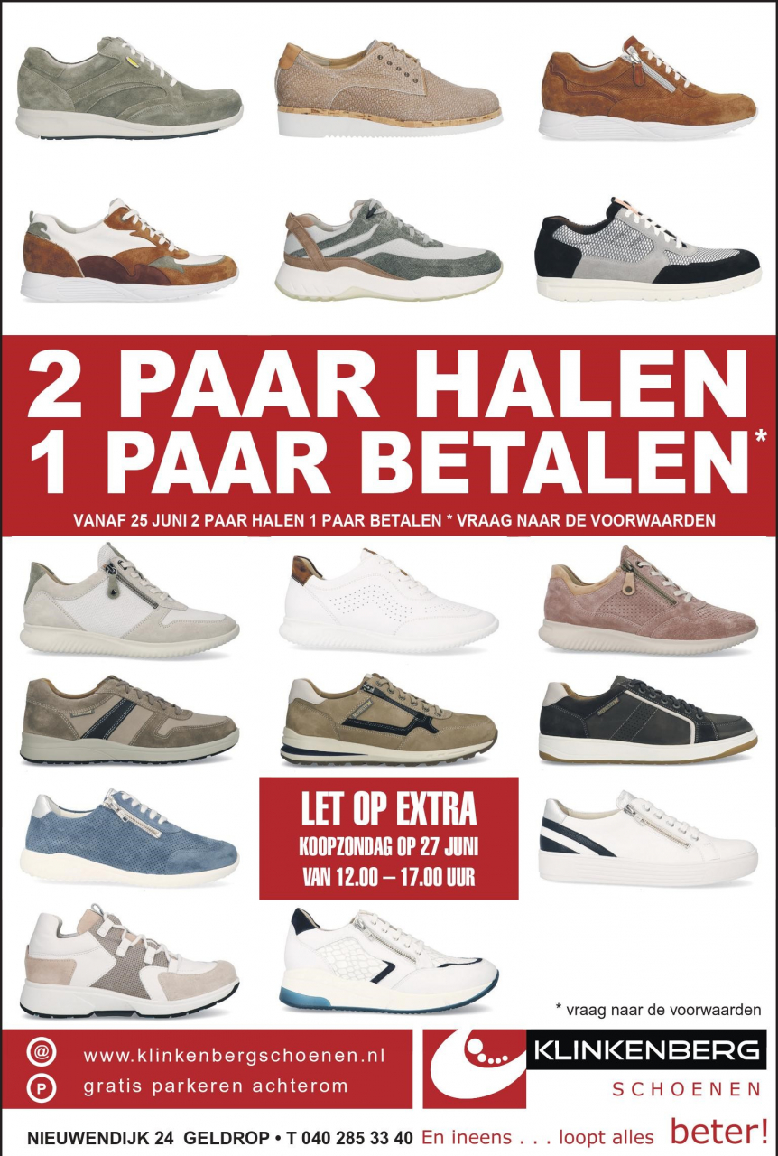 animatie opslaan Bel terug SALE 2 paar halen 1 paar betalen geplaatst door Klinkenberg Schoenen